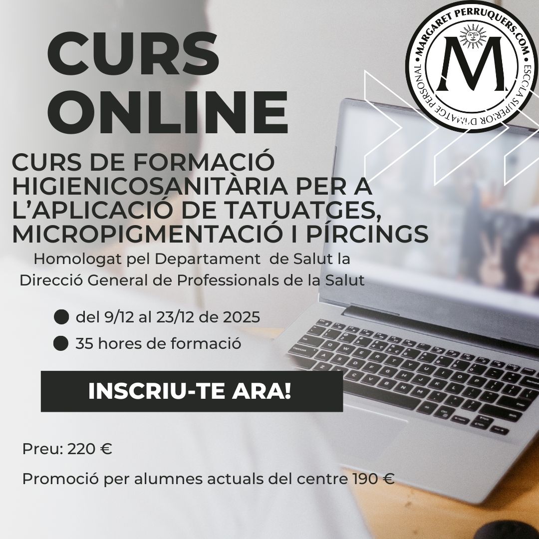 Foto HIGIENICOSANITÀRIA PER A L’APLICACIÓ DE TATUATGES, MICROPIGMENTACIÓ I PÍRCINGS